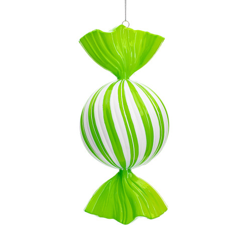 Vickerman MT252673W - 13 inch Lime Enamel Candy Christmas Ornament 