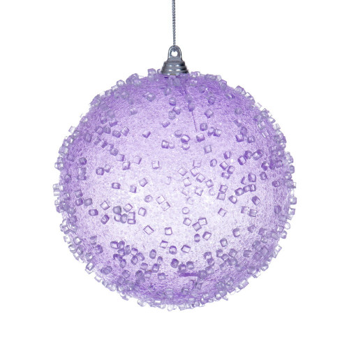Vickerman MT253886W - 4.75 inch Lavender Ball Christmas Ornament - 3 Pack