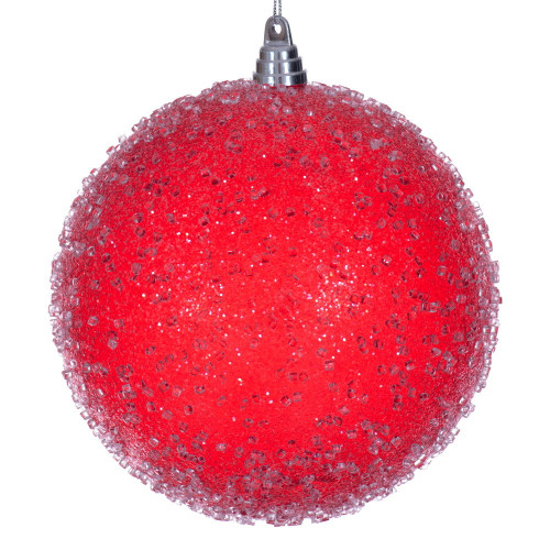 Vickerman MT254303W - 10 inch Red Ball Christmas Ornament