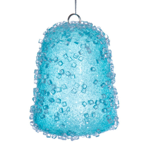 Vickerman MT254432W - 3.5 inch Baby Blue Gum Drop Christmas Ornament - 3 Pack 