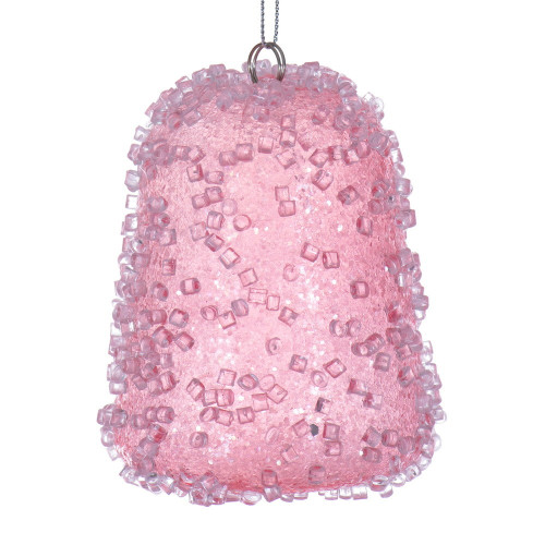 Vickerman MT254479W - 3.5 inch Pink Gum Drop Christmas Ornament - 3 Pack