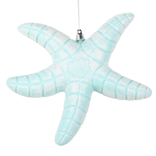 Vickerman MT255844W - 10 inch Seafoam Glitter Starfish Christmas Ornament