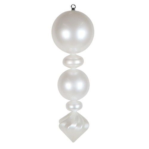 Vickerman MT257411UV - 24 inch White Candy Finial Outdoor Christmas Ornament 