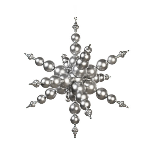 Vickerman MT257807UV - 39 inch Silver Candy Finial Outdoor Christmas Ornament