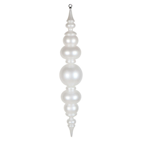 Vickerman MT258011UV - 34 inch White Candy Finial Outdoor Christmas Ornament 