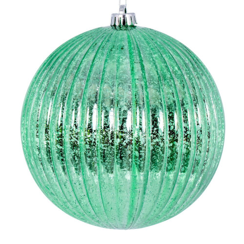 Vickerman N162244D - 4 inch Seafoam Mercury Ball Christmas Ornament - 6 Pack 