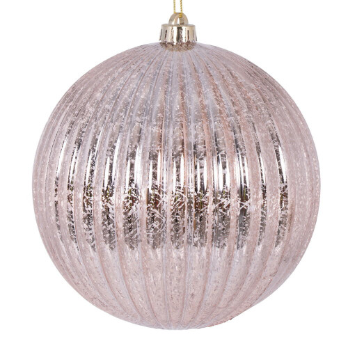 Vickerman N162458D - 6 inch Rose Gold Mercury Ball Christmas Ornament - 4 Pack