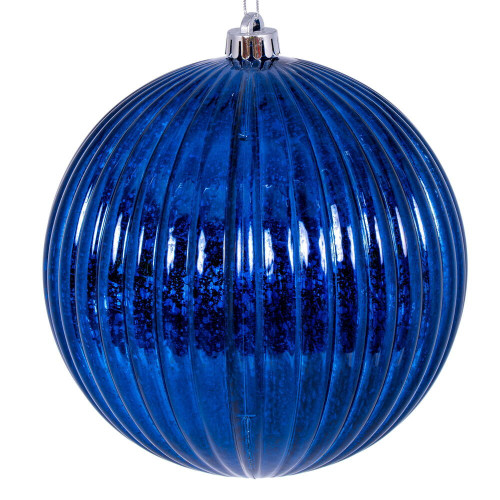 Vickerman N162531D - 8 inch Midnight Blue Mercury Ball Christmas Ornament 