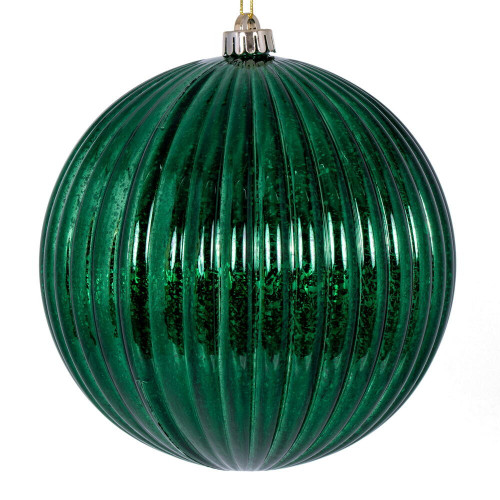 Vickerman N162574D - 8 inch Midnight Green Mercury Ball Christmas Ornament