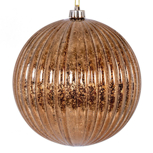 Vickerman N162576D - 8 inch Mocha Mercury Ball Christmas Ornament