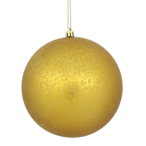 Vickerman N176408D - 8 inch Gold Matte Mercury Ball Christmas Ornament
