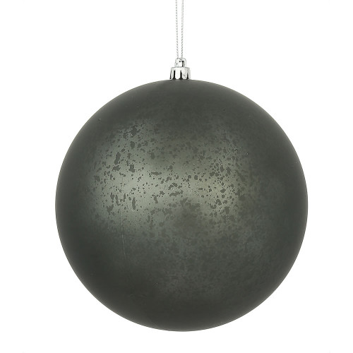 Vickerman N176487D - 8 inch Pewter Matte Mercury Ball Christmas Ornament