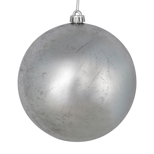 Vickerman N186407D - 8 inch Silver Ball Christmas Ornament - 2 Pack 