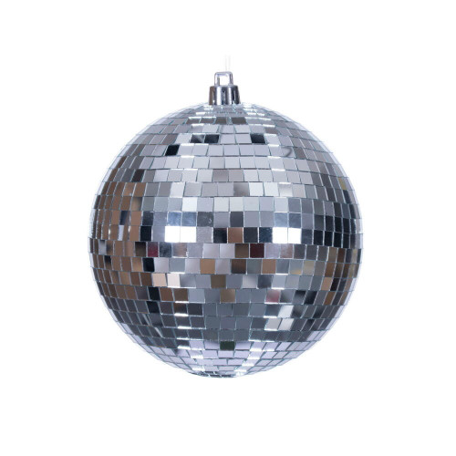 Vickerman N233107D - 4 inch Silver Ball Christmas Ornament - 6 Pack 