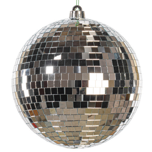 Vickerman N233407D - 8 inch Silver Ball Christmas Ornament 