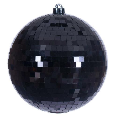 Vickerman N233417D - 8 inch Black Ball Christmas Ornament 