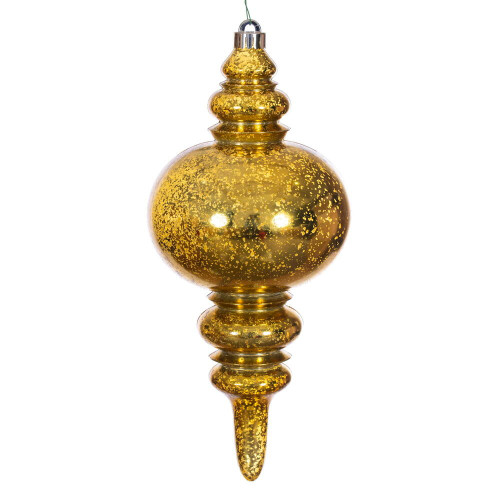 Vickerman N241508D - 13 inch Gold Mercury Finial Christmas Ornament 