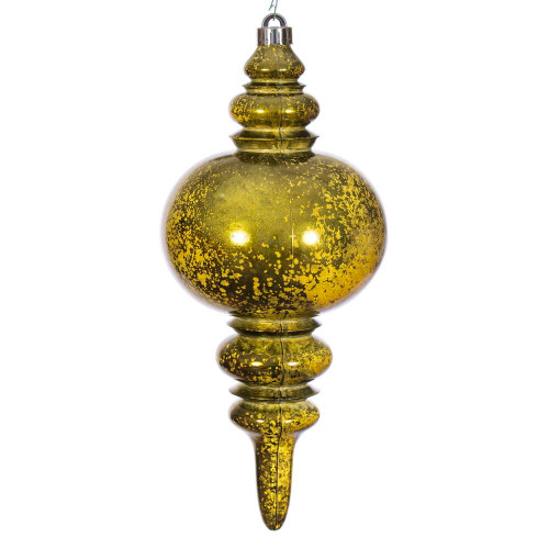 Vickerman N241514D - 13 inch Olive Mercury Finial Christmas Ornament