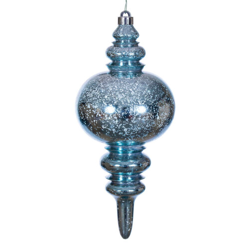 Vickerman N241532D - 13 inch Baby Blue Mercury Finial Christmas Ornament