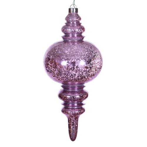 Vickerman N241579D - 13 inch Pink Mercury Finial Christmas Ornament