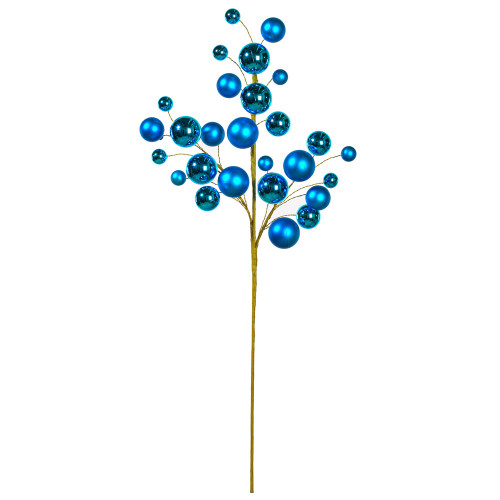 Vickerman N254112 - 30 inch Turquoise Matte Ball Ornament Spray with 1 in. to 2 in. Ornaments