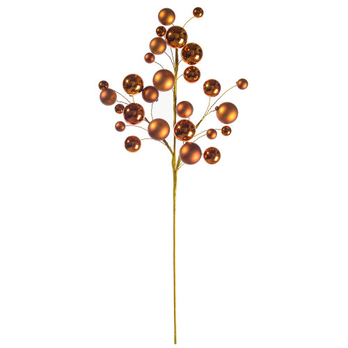 Vickerman N254188 - 30 inch Copper Ball Ornament Spray with 1 in. to 2 in. Ornaments