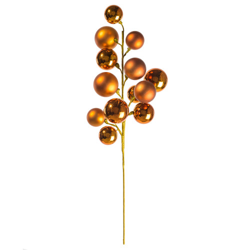 Vickerman N254388 - 30 inch Copper Ball Ornament Spray with 2 in. to 3 in. Ornaments