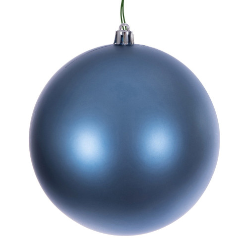 Vickerman N590652DMV - 2.4 inch Denim Matte Ball Outdoor Christmas Ornament - 24 Pack 