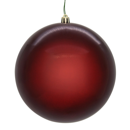 Vickerman N591019DPVL - 4 inch Wine Pearl Seamless Ball Outdoor Christmas Ornament - 6 Pack