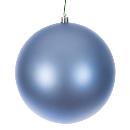 Vickerman N591029DMVL - 4 inch Periwinkle Matte Seamless Ball Outdoor Christmas Ornament - 6 Pack