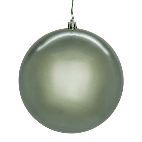 Vickerman N591087DSVL - 4 inch Pewter Shiny Seamless Ball Outdoor Christmas Ornament - 6 Pack 