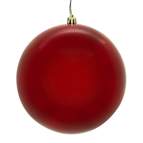 Vickerman N591203DPVL - 4.75 inch Red Pearl Seamless Ball Outdoor Christmas Ornament - 4 Pack 