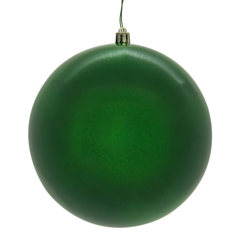 Vickerman N591204DPVL - 4.75 inch Green Pearl Seamless Ball Outdoor Christmas Ornament - 4 Pack 