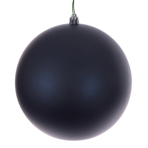 Vickerman N591231DMVL - 4.75 inch Midnight Blue Matte Seamless Ball Outdoor Christmas Ornament - 4 Pack 