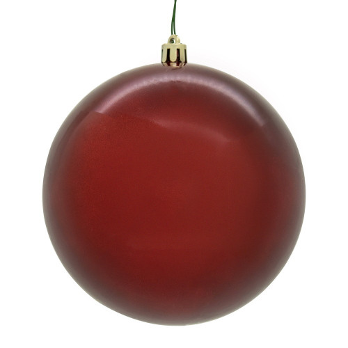 Vickerman N591263DCV - 4.75 inch Crimson Candy Ball Outdoor Christmas Ornament - 4 Pack 