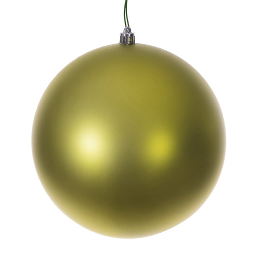Vickerman N591273DMVL - 4.75 inch Lime Matte Seamless Ball Outdoor Christmas Ornament - 4 Pack 