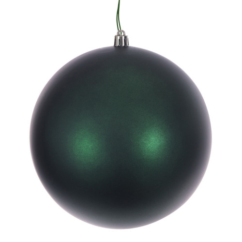 Vickerman N591274DMVL - 4.75 inch Midnight Green Matte Seamless Ball Outdoor Christmas Ornament - 4 Pack 