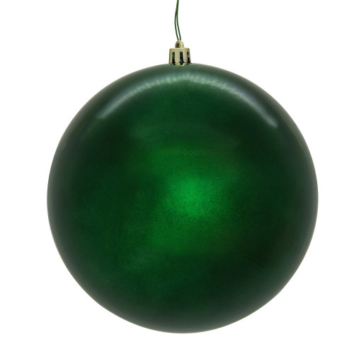 Vickerman N591274DPVL - 4.75 inch Midnight Green Pearl Seamless Ball Outdoor Christmas Ornament - 4 Pack 