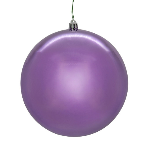 Vickerman N591286DSVL - 4.75 inch Lavender Shiny Seamless Ball Outdoor Christmas Ornament - 4 Pack 
