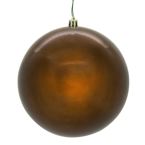 Vickerman N591576DPVL - 6 inch Mocha Pearl Seamless Ball Outdoor Christmas Ornament - 4 Pack 