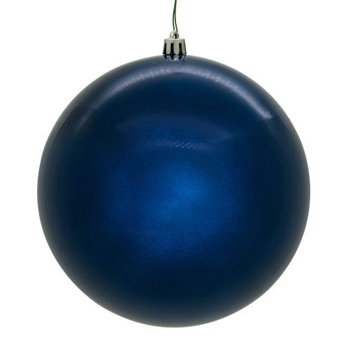 Vickerman N592031DPVL - 8 inch Midnight Blue Pearl Seamless Ball Outdoor Christmas Ornament 