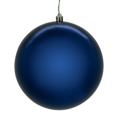 Vickerman N592031DSVL - 8 inch Midnight Blue Shiny Seamless Ball Outdoor Christmas Ornament