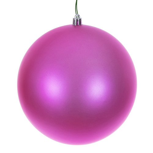 Vickerman N592059DMVL - 8 inch Hot Pink Matte Seamless Ball Outdoor Christmas Ornament