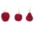 Vickerman RX240103 - 3.5 inch Red Assorted Pinecone Christmas Ornament 