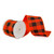 Vickerman QK240715 - Orange / Black Check Wired Decorative Ribbon - 4" x 10 Yards