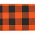 Vickerman QK240715 - Orange / Black Check Wired Decorative Ribbon - 4" x 10 Yards