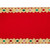 Vickerman QK240965 - Red / Gold Velvet Wired Decorative Ribbon - 4" x 10 Yards