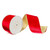 Vickerman QK241175 - Red / Gold Velvet Wired Decorative Ribbon - 4" x 10 Yards 