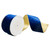 Vickerman QK242160 - Blue / Gold Velvet Wired Decorative Ribbon - 4" x 10 Yards