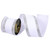 Vickerman QK251600 - White / Silver Velvet Wired Decorative Ribbon - 4" x 5 Yards